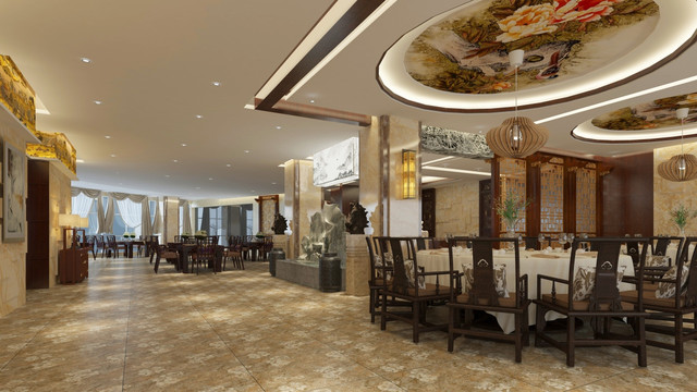 酒店餐廳效果圖