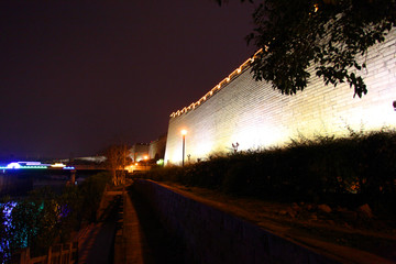 南京 城墙 建筑 夜景