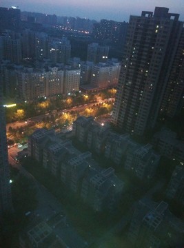 西安 泰和居 城市 夜景 鸟瞰