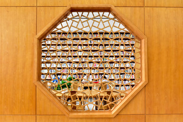 辽宁省图书馆中式镂空书房窗