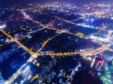 福州金山夜景航拍