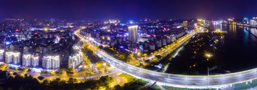 福州金山大桥夜景航拍