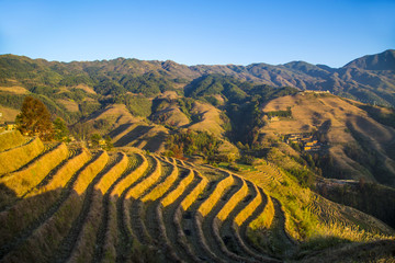 桂林龙胜龙脊梯田大瑶寨观景区