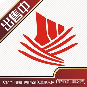 帆船高楼起航logo标志