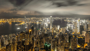 香港太平山顶城市风光