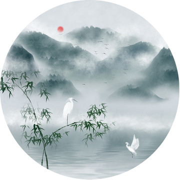 水墨山水畫