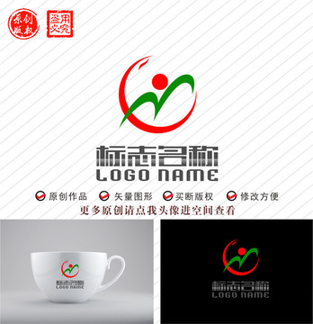 CM字母MC凤凰教育logo