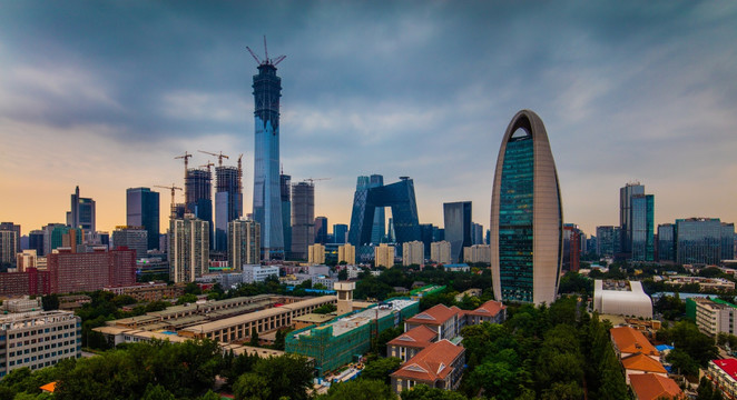 北京国贸商圈CBD全景