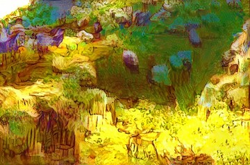 抽象印象派風(fēng)景畫油畫室內(nèi)裝飾畫