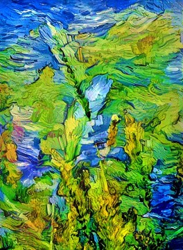 抽象印象派風(fēng)景畫油畫室內(nèi)裝飾畫