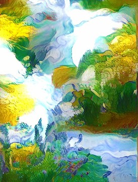 抽象印象派風(fēng)景畫油畫室內(nèi)裝飾畫