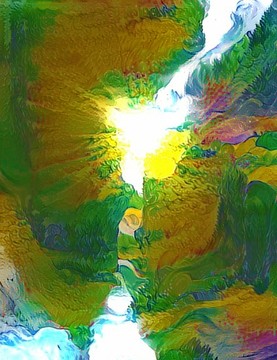 抽象印象派風(fēng)景畫油畫裝飾畫