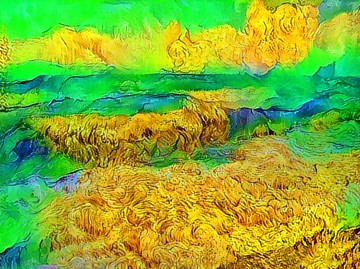 抽象印象派風(fēng)景畫油畫室內(nèi)裝飾畫