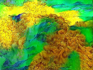 抽象印象派風(fēng)景畫油畫室內(nèi)裝飾畫