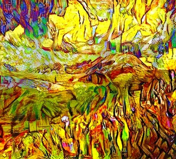 抽象印象派風(fēng)景畫油畫室內(nèi)裝飾畫