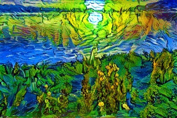 抽象印象派風(fēng)景畫(huà)油畫(huà)室內(nèi)裝飾畫(huà)