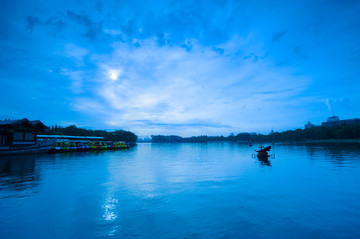 湖景 日出 晨曦