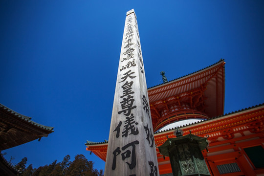 日本高野山坛上伽蓝根本大塔木碑