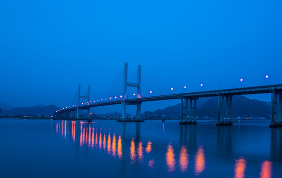 温州大桥夜景 桥梁