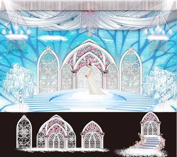 白色夢幻主題婚禮
