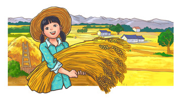 農(nóng)家少女卡通形象