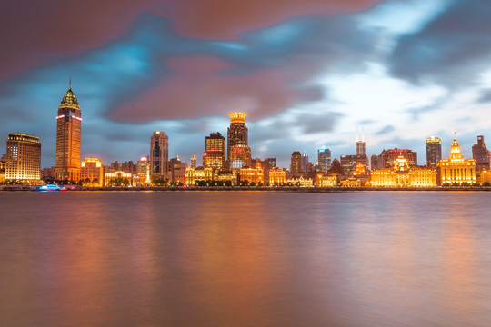 上海浦西建筑夜景 上海夜景