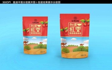 新疆紅棗包裝設計加效果