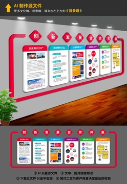 企业文化墙 形象墙 文化墙模板