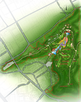 休閑旅游農(nóng)業(yè)基地彩色平面圖