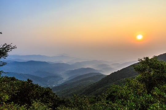 五皇山 日出云海