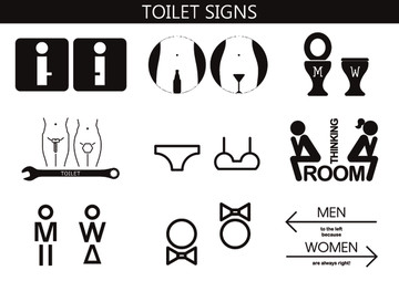 厕所标志合集