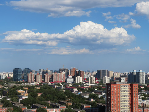 北京石景山风光 城市建筑