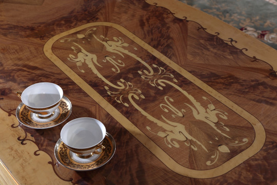 茶几 桌面花纹特写 意式家具