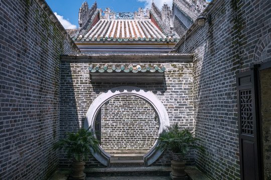 中式建筑的月门