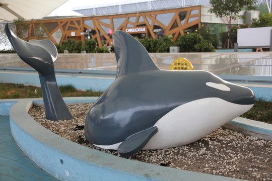 鲸鱼雕塑 雕塑 世博源 世博轴