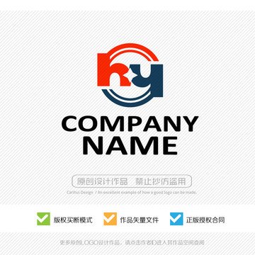 hy字母LOGO設計