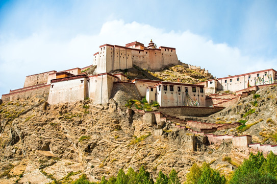 藏南江孜古堡 西藏风光 城堡