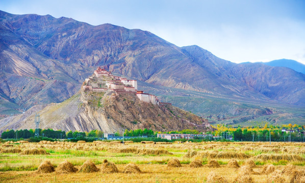 江孜宗山古堡 青藏高原