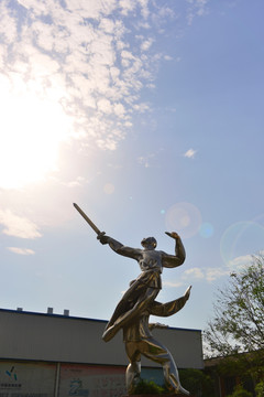 体育运动雕塑 中国武术塑像