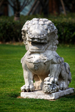 南京博物院 雕塑 狮子 圆雕