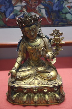 鎏金佛雕像弥勒菩萨