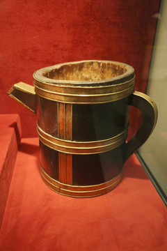 西藏民居用品木铜酒桶