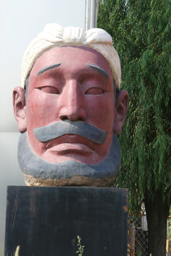 陕北农民雕像
