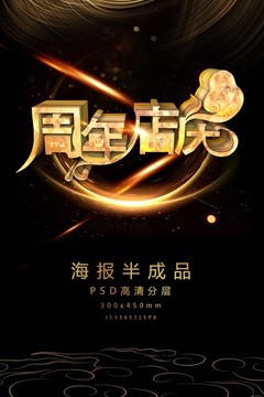 周年店慶促銷海報