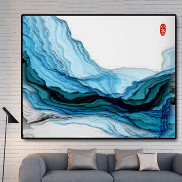 時(shí)尚禪境3D水墨畫(huà)裝飾畫(huà)
