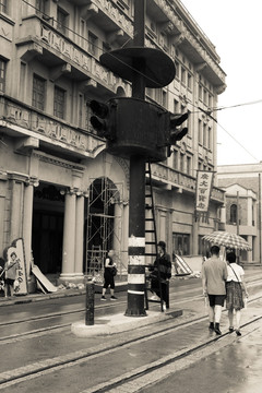 老上海交通灯