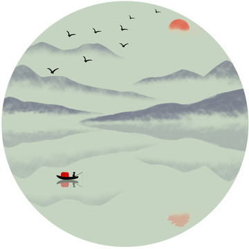 水墨山水畫