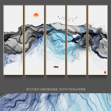 水墨意境 現(xiàn)代水墨壁畫