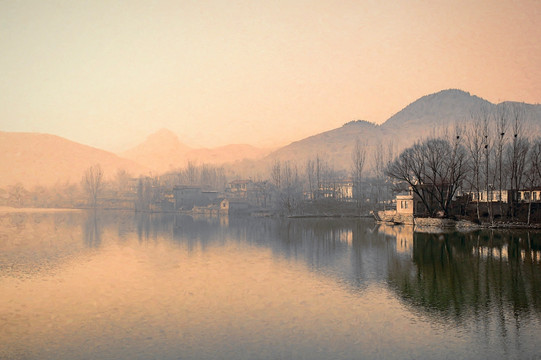 水墨山水風(fēng)景畫