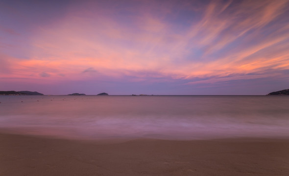 海滩晚霞